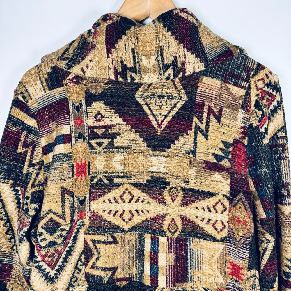 Lauren Jeans Co‎ Ralph Lauren Cardigan XL Brown Southwestern Aztec Tapestry - Picture 4 of 14